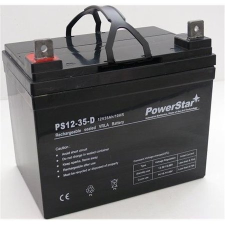POWERSTAR PowerStar AGM1235-219 12V 35Ah U1 Deep Cycle AGM Solar Battery Replaces 33 to 34Ah AGM1235-219